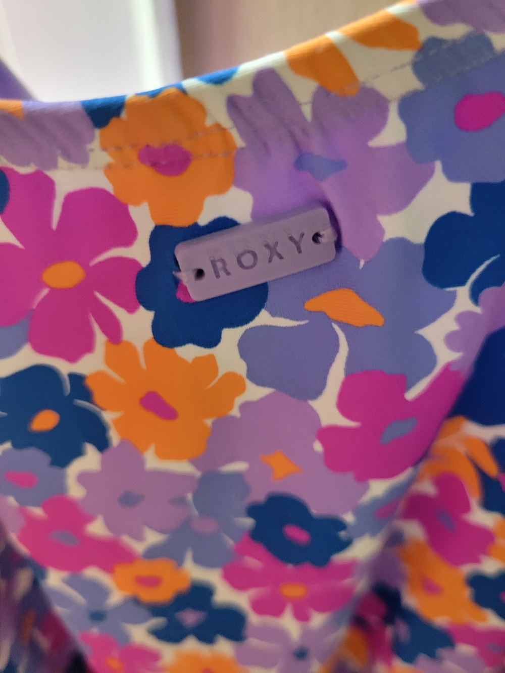 Roxy Girls' Floral Swim Bottoms in Purple & Pink